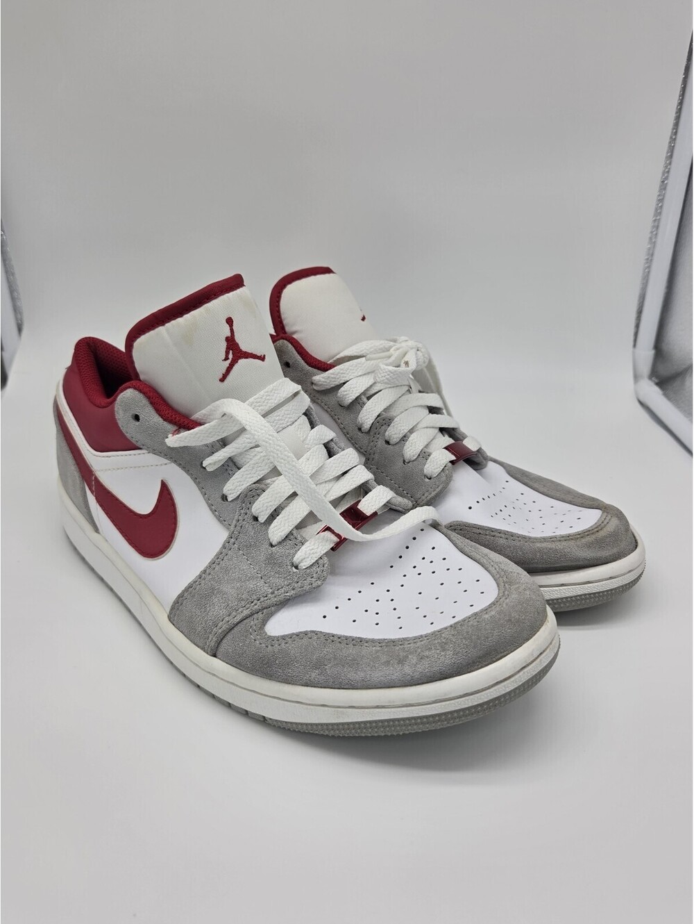 Nike Air Jordan 1 Low SE Light Smoke Grey Gym Red DC6991-016 Men's Size 9.5 OG